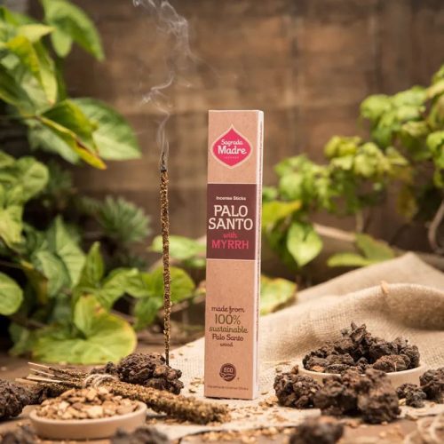 Sagrada Madre Palo Santo füstölők - Sagrada Madre - Palo Santo with Myrrh - Palo Santo és Mirha Füstölőpálca  A Sagrada Madre Palo Santo tömjén 100%-ban egyedülálló természetes tömjén,  